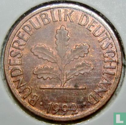 Duitsland 1 pfennig 1992 (G) - Afbeelding 1