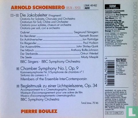 Schoenberg: Die Jakobsleiter / Chamber Symphony No.1 / Begleitmusik zu einer Lichtspielszene - Bild 2