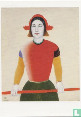 Junges Mädchen mit roter Stange, 1932/33 - Afbeelding 1