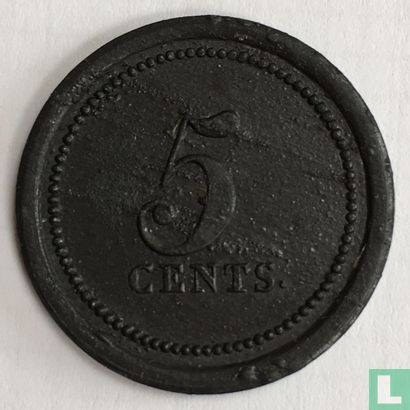 Nederland  5 cents (Woerden)  1834 - Afbeelding 1