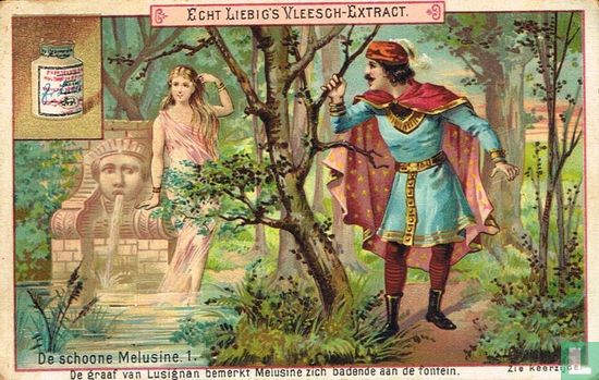 De graaf van Lusignan bemerkt Melusine zich badende aan de fontein