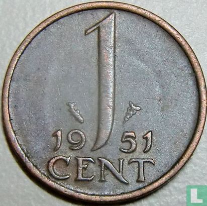 Nederland 1 cent 1951 - Afbeelding 1