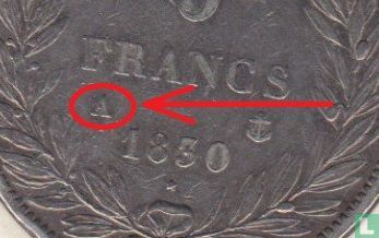 Frankrijk 5 francs 1830 (Louis Philippe I - Tekst excuse - A) - Afbeelding 3