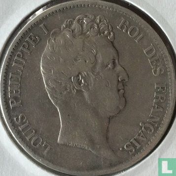 France 5 francs 1831 (Texte en relief - Tête nue - A) - Image 2