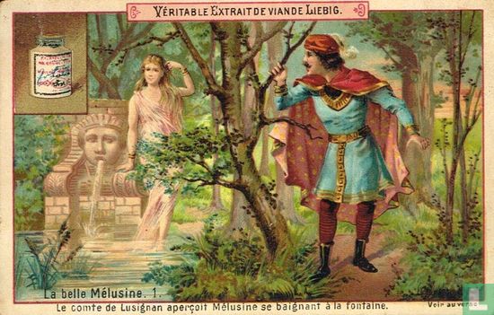 Le comte de Lusignan aperçoit Mélusine se baignant à la fontaine - Image 1