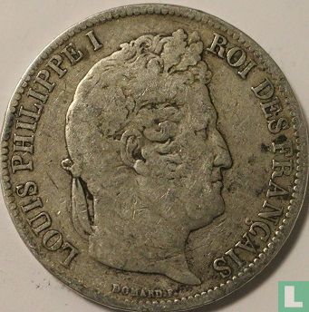 France 5 francs 1831 (Incuse text - Laureate head - BB) - Image 2