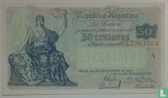 Argentinië 50 Centavos L1897 (1918) - Afbeelding 1