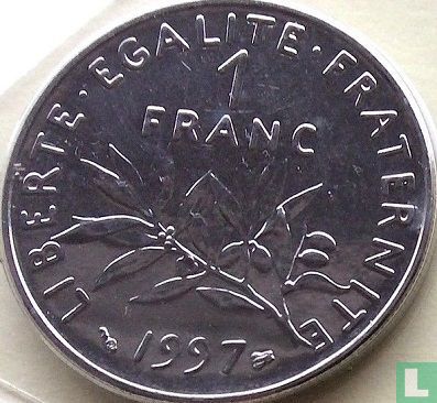 Frankrijk 1 franc 1997 - Afbeelding 1