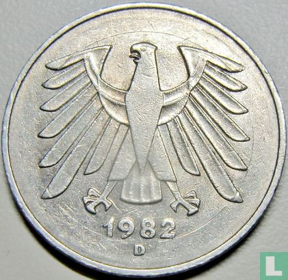 Allemagne 5 mark 1982 (D) - Image 1