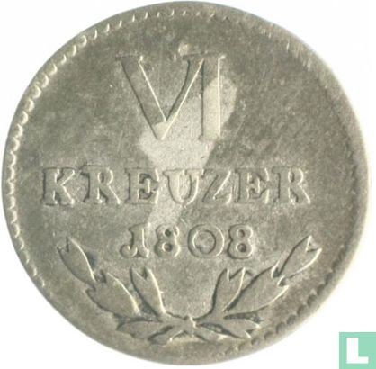 Baden 6 kreuzer 1808 - Image 1