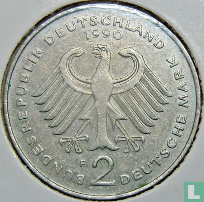 Germany 2 mark 1990 (F - Kurt Schumacher) - Image 1