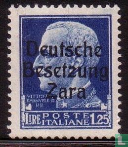 Overprint on Italian stamps