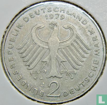 Allemagne 2 mark 1979 (J - Theodor Heuss) - Image 1
