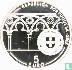 Portugal 5 euro 2005 (BE - argent) "800th anniversary of the birth of Pope John XXI" - Image 1