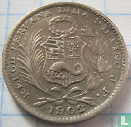 Peru 1 dinero 1902 (1902/892) - Afbeelding 1