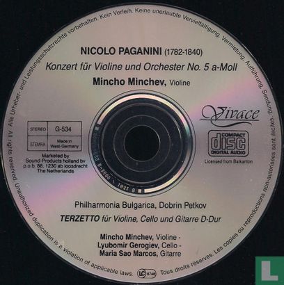 Paganini Violinkonzert No.5 Terzetto für Gitarre, Violine und Cello - Afbeelding 3