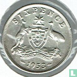 Australië 6 pence 1953 - Afbeelding 1