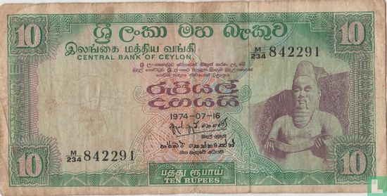 Ceylon 10 Rupees - Image 1