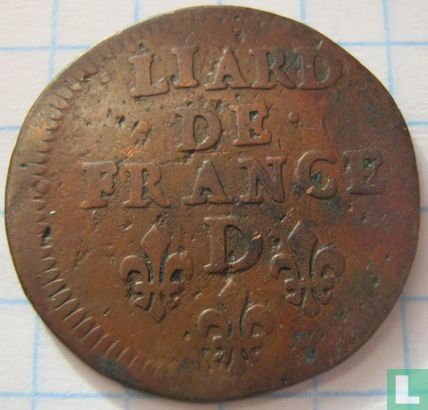 France 1 liard 1656 (D) - Image 2