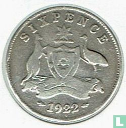 Australien 6 Pence 1922 - Bild 1