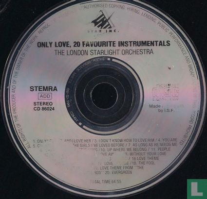 Only Love - 20 Favourite Instrumentals - Afbeelding 3