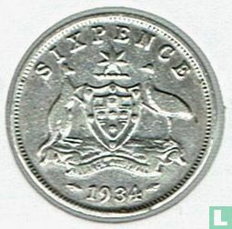 Australië 6 pence 1934 - Afbeelding 1