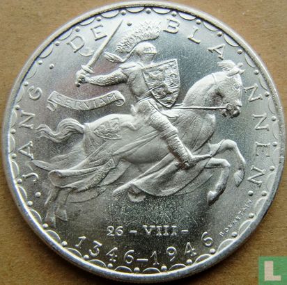 Luxemburg 100 Franc 1946 (Typ 1) "600th anniversary Death of John the Blind" - Bild 1