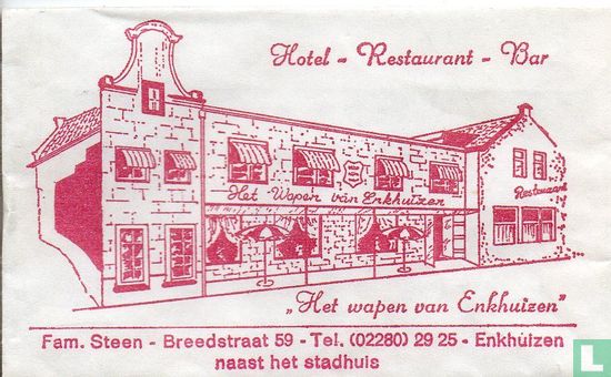 Hotel Restaurant Bar "Het wapen van Enkhuizen" - Afbeelding 1