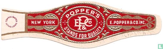 Popper's E P & Co Stands for Quality - New York - E. Popper & Co. Inc. - Afbeelding 1