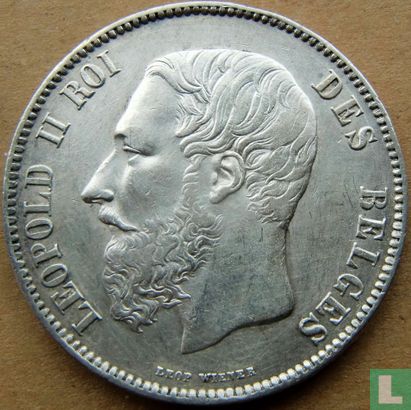 Belgium 5 francs 1871 - Image 2