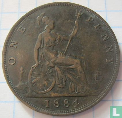 United Kingdom 1 penny 1884 - Image 1