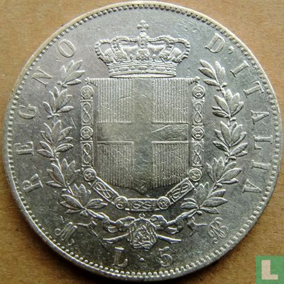 Italië 5 lire 1871 (M) - Afbeelding 2