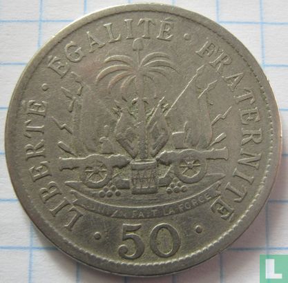 Haïti 50 centimes 1908 - Image 2