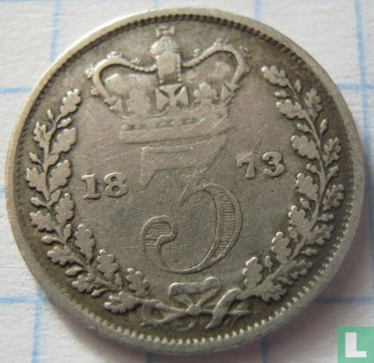 Vereinigtes Königreich 3 Pence 1873 - Bild 1