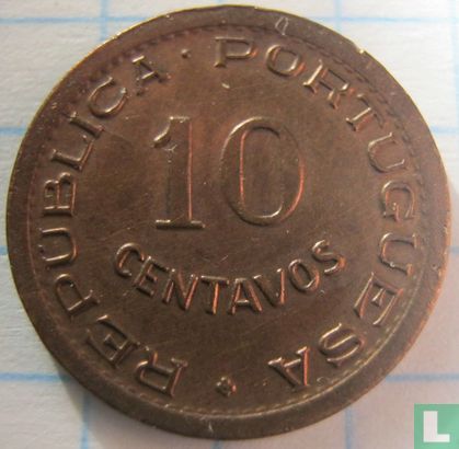 Angola 10 centavos 1948 "300th anniversary Revolution of 1648" - Image 2