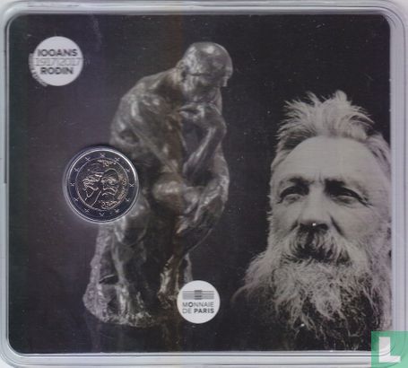 Frankrijk 2 euro 2017 (coincard) "100th anniversary of the death of Auguste Rodin" - Afbeelding 1