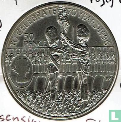 Ascension 50 pence 1996 "70th birthday of Queen Elizabeth II" - Afbeelding 1