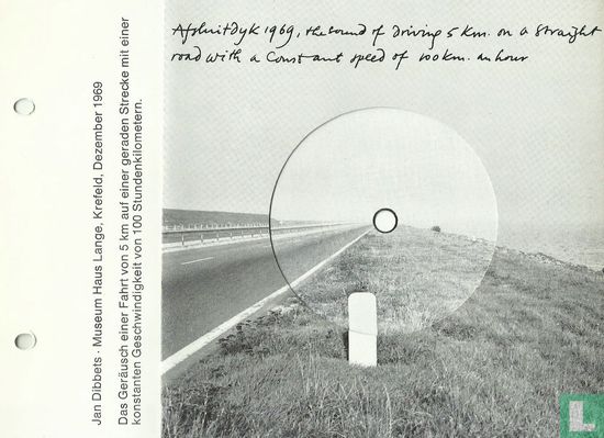 Afsluitdijk 1969, the Sound of Driving 5 km on a Straight Road with a Constant Speed of 100 km. an Hour - Image 1