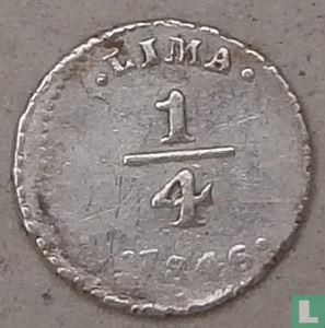 Pérou ¼ real 1846 - Image 1