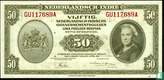 Nederlands Indië 50 gulden - Afbeelding 1