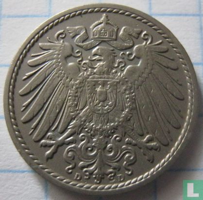 German Empire 5 pfennig 1908 (D) - Image 2