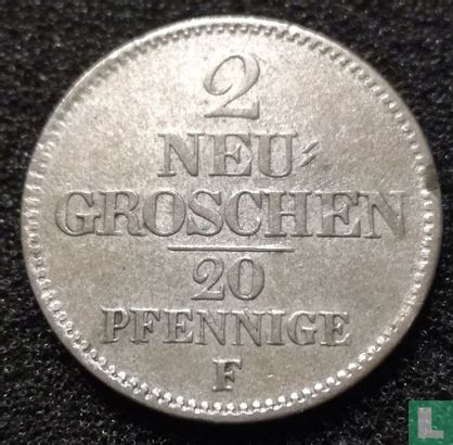 Saxony-Albertine 2 neu-groschen / 20 pfennige 1856 - Image 2
