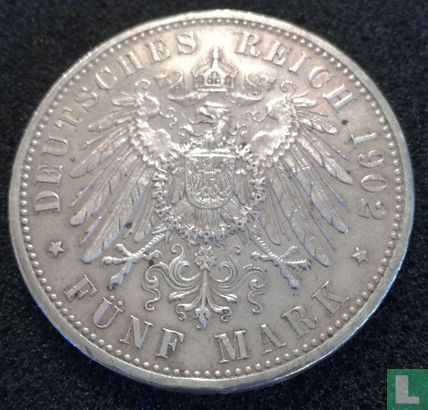 Beieren 5 mark 1902  - Afbeelding 1