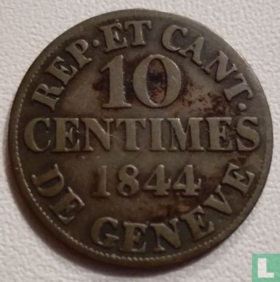 Genf 10 Centime 1844 - Bild 1