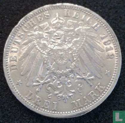 Württemberg 3 Mark 1912 - Bild 1