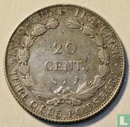 Indochine française 20 centimes 1914 - Image 2