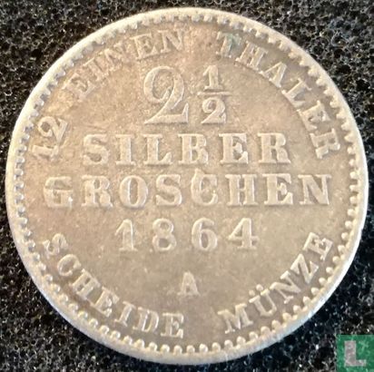 Prusse 2½ silbergroschen 1864 - Image 1