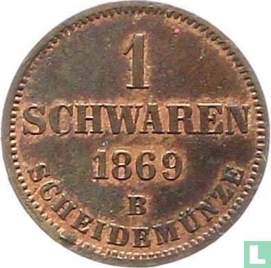 Oldenburg 1 schwaren 1869 - Afbeelding 1