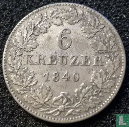Bavaria 6 kreuzer 1840 - Image 1