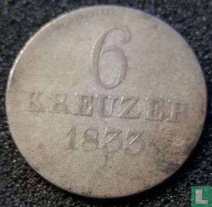 Hessen-Kassel 6 Kreuzer 1833 - Bild 1